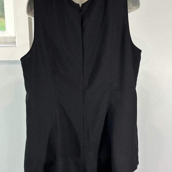 Ann Taylor sleeveless top, fitted sz 14 black - Picture 2 of 4